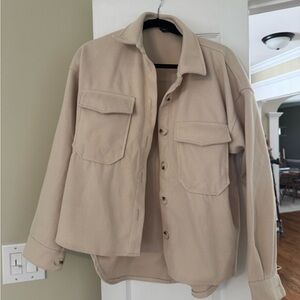 SHEIN Men's Light Tan Shirt Jacket